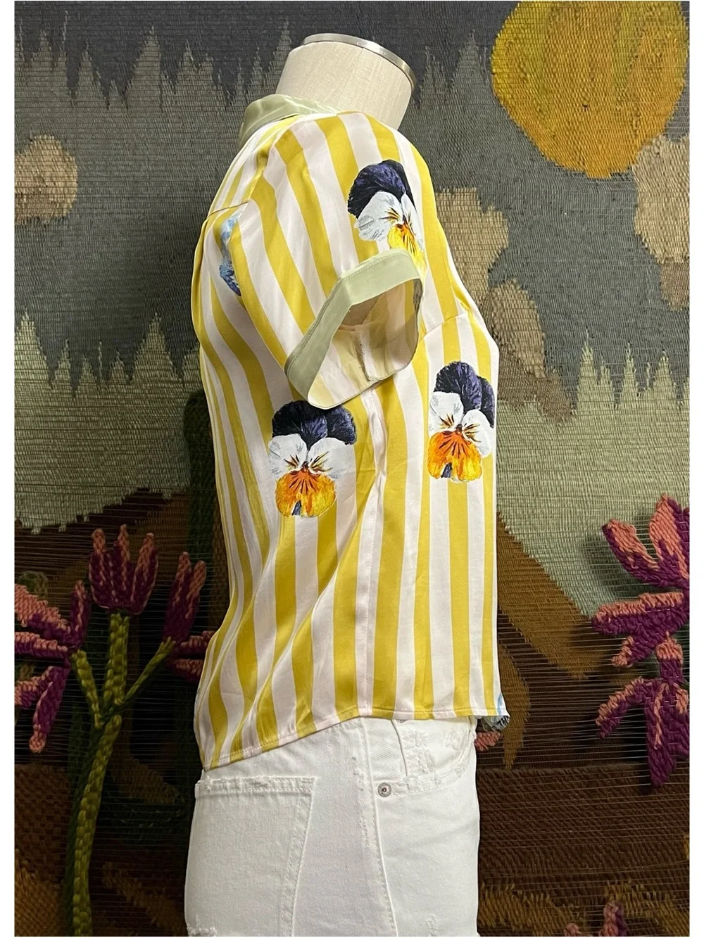 Anthropologie Lyrebird Pajama Shirt XXS